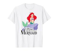 Disney The Little Mermaid Classic Camiseta, Hombre, Blanco, M