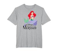 Disney The Little Mermaid Classic Camiseta, Hombre tallas grandes, Gris Jaspeado, 5X Alto
