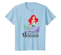 Disney The Little Mermaid Classic Camiseta, Niños, Azul Bebé, 2 años