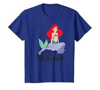 Disney The Little Mermaid Classic Camiseta, Niños, Azul Real, 4 años