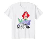 Disney The Little Mermaid Classic Camiseta, Niños, Blanco, 2 años