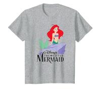 Disney The Little Mermaid Classic Camiseta, Niños, Gris Jaspeado, 12 años