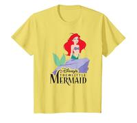 Disney The Little Mermaid Classic Camiseta, Niños, Limón, 4 años