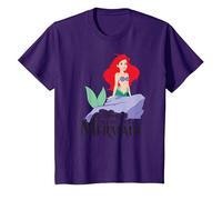 Disney The Little Mermaid Classic Camiseta, Niños, Morado, 4 años