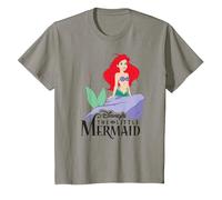 Disney The Little Mermaid Classic Camiseta, Niños, Pizarra, 10 años