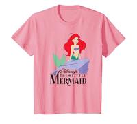 Disney The Little Mermaid Classic Camiseta, Niños, Rosado, 3 años