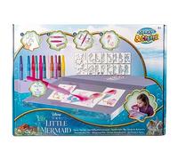 Disney - The Little Mermaid - Juego de rotuladores con pulverizador - Lápices para colorear para niños - Juego de lápices de colores y páginas para colorear