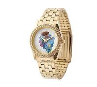 Disney The Little Mermaid Live Action - Reloj analógico de cuarzo para adultos, dorado, pulsera, dorado, pulsera