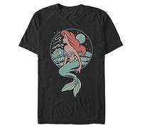 Disney The Little Mermaid Moonrise Shipwreck Organic-Camiseta de Manga Corta, Negro, S Unisex Adulto
