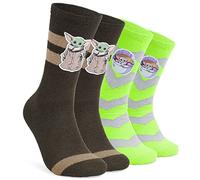 Disney The Mandalorian Calcetines Hombre, Pack de 2 Calcetines de Andar por Casa Antideslizantes Baby Yoda