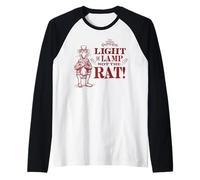 Disney The Muppet Christmas Carol Light the Lamp Not the Rat Camiseta Manga Raglan