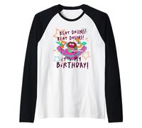 Disney The Muppets Animal "It's My Birthday!" Beat Drums Camiseta Manga Raglan
