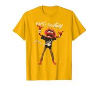 Disney The Muppets Animal Out of Control Camiseta, Hombre, Dorado brillante, S