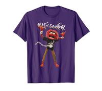 Disney The Muppets Animal Out of Control Camiseta, Hombre, Morado, S