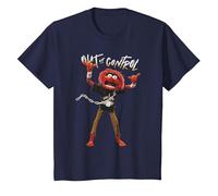 Disney The Muppets Animal Out of Control Camiseta, Niños, Azul Marino, 10 años