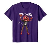 Disney The Muppets Animal Out of Control Camiseta, Niños, Morado, 4 años