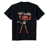 Disney The Muppets Animal Out of Control Camiseta, Niños, Negro, 12 años