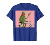 Disney The Muppets Kermit The Frog Bike Ride Camiseta, Hombre, Azul Real, M