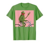 Disney The Muppets Kermit The Frog Bike Ride Camiseta, Hombre, Hierba, S