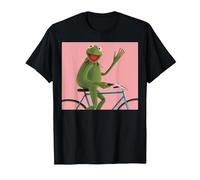 Disney The Muppets Kermit The Frog Bike Ride Camiseta, Hombre, Negro, 5XL