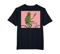 Disney The Muppets Kermit The Frog Bike Ride Camiseta, Hombre tallas grandes, Negro, 2X Alto