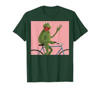 Disney The Muppets Kermit The Frog Bike Ride Camiseta, Hombre, Verde Bosque, XXL