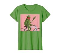 Disney The Muppets Kermit The Frog Bike Ride Camiseta, Mujer, Hierba, XXL