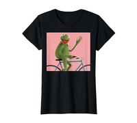 Disney The Muppets Kermit The Frog Bike Ride Camiseta, Mujer, Negro, XXL