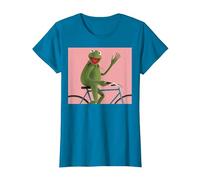 Disney The Muppets Kermit The Frog Bike Ride Camiseta, Mujer, Zafiro, XL