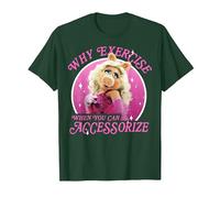 Disney The Muppets Miss Piggy Why Exercise Accessorize Camiseta, Hombre, Verde Bosque, M