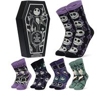 Disney The Nightmare Before Christmas Calcetines Mujer, Pack de 5 Calcetines Divertidos Cómodo, Regalos Originales Mujer y Adolescente (36/41 EU, Multi NBC)