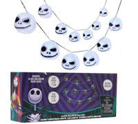 Disney The Nightmare Before Christmas Guirnalda Luces Interior de 10 Unidades LED para Niños Adultos, Luces de Hada de 165cm, Funcionamiento con Pilas (Blanc Nightmare Before Christmas)