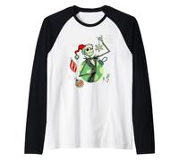 Disney The Nightmare Before Christmas Jack Skellington Santa Camiseta Manga Raglan