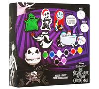 Disney The Nightmare Before Christmas Manualidades Niños de Navidad, DIY Kit Pintura con Moldes Escayola, Pinturas, Pincel y Cintas, Regalos para Niños (Morado TNBC)