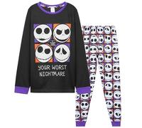 Disney The Nightmare Before Christmas Pijama Invierno de 2 Piezas para Niño (Negro/Multi, 9-10 Años)