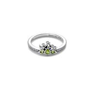 Disney Tiana Sterling Silver Ring with Light Green Crystal and Clear Cubic Zirconia