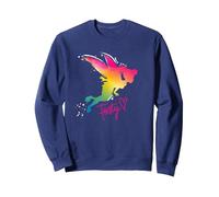 Disney Tinker Bell Feisty Sudadera, Unisex para adultos, Azul Marino, XXL