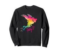 Disney Tinker Bell Feisty Sudadera, Unisex para adultos, Negro, XL