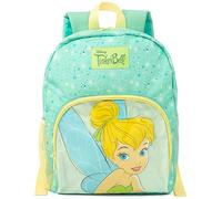 Disney Tinker Bell Mochila para niñas | Encantadora mochila verde con purpurina | correas ajustables para mayor comodidad personalizada | Compartimentos espaciosos para todas tus necesidades