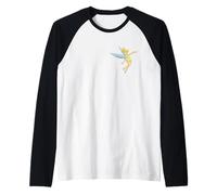 Disney Tinker Bell Neverland Fairy Classic Pose Pocket Logo Camiseta Manga Raglan