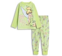 Disney Tinkerbell Pijama Verde de Manga Larga para niña de Campanilla | Estampado Inspirador Fe, Confianza y Polvo de Hadas | Ropa de Dormir para niños | Merchandising