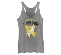 Disney Tinkerbell Tink Tulips - Camiseta sin mangas para mujer, Brezo gris, XXL