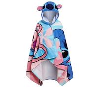 Disney Toalla con Capucha de Punto, Poncho de Ángel, 100% algodón, Toalla de Playa para niños, Toalla de baño, Envoltura de natación, Bata de Cambio para niños