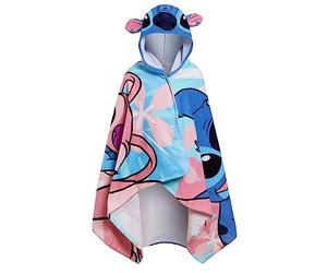 Disney Toalla con Capucha de Punto, Poncho de Ángel, 100% algodón, Toalla de Playa para niños, Toalla de baño, Envoltura de natación, Bata de Cambio para niños