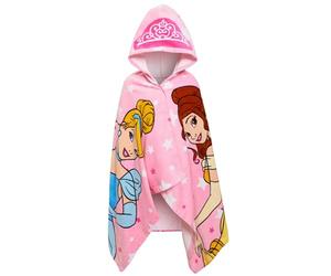 Disney Toalla con capucha Kids Princess 100% algodón Poncho para niñas Toalla de baño grande para niños Playa Piscina Envoltura cálida Natación Cambio de cubierta
