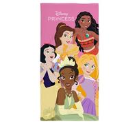 Disney Toalla con Licencia Oficial Princess, 100% algodón Supersuave | Diseño «Flower Power» | Ideal para el hogar, el baño, la Playa y la Piscina | Talla única: 70 cm x 140 cm
