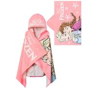 Disney Toalla De Piscina Frozen para Niñas, Poncho Elsa y Anna, Toalla De Playa Infantil para Piscina, Baño y Playa, Talla única