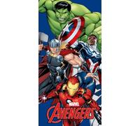 Disney Toalla de Playa Infantil Marvel 70x140 cm - Microfibra de Secado Rápido - Varios Diseños Oficiales Mickey, Minnie, Stitch, Frozen, Avengers y Spider-Man (Avengers 12670)