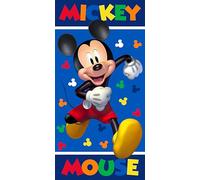 Disney Toalla de Playa Infantil Marvel 70x140 cm - Microfibra de Secado Rápido - Varios Diseños Oficiales Mickey, Minnie, Stitch, Frozen, Avengers y Spider-Man (Mickey 14178)