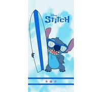 Disney Toalla de Playa Infantil Marvel 70x140 cm - Microfibra de Secado Rápido - Varios Diseños Oficiales Mickey, Minnie, Stitch, Frozen, Avengers y Spider-Man (Stitch Surf)